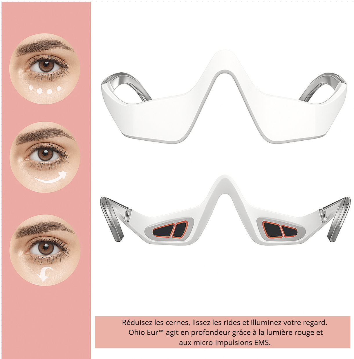 Ohio Eur™ – Lunettes de soin oculaire 3D EMS à lumière rouge - ZENPAIX